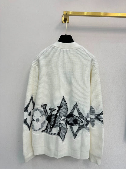 Skiing series knitted cardigan