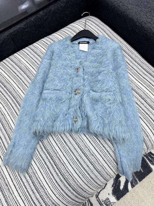 25fw Mohair V-neck jacket