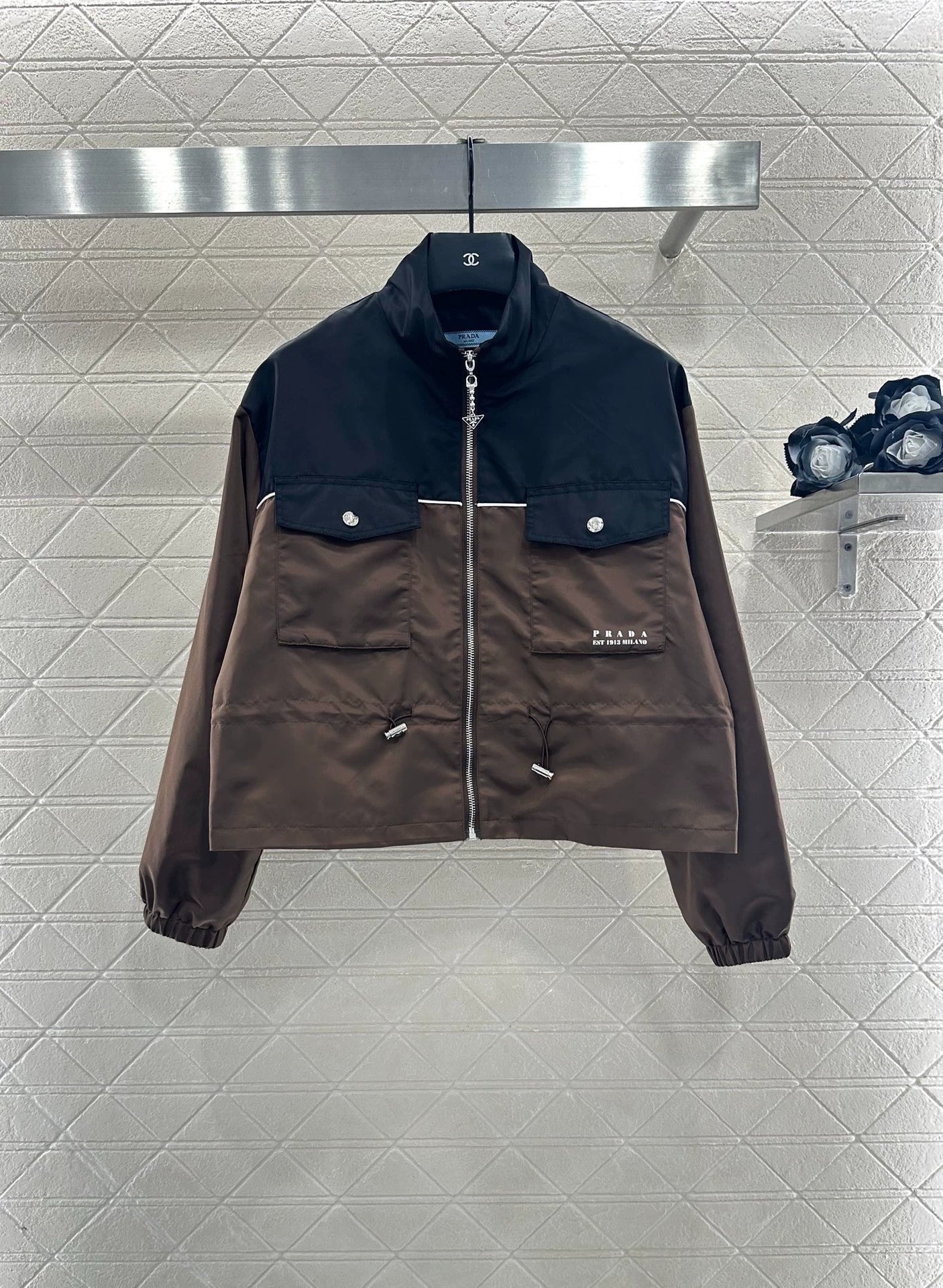 25fw Color blocking drawstring jacket jacket