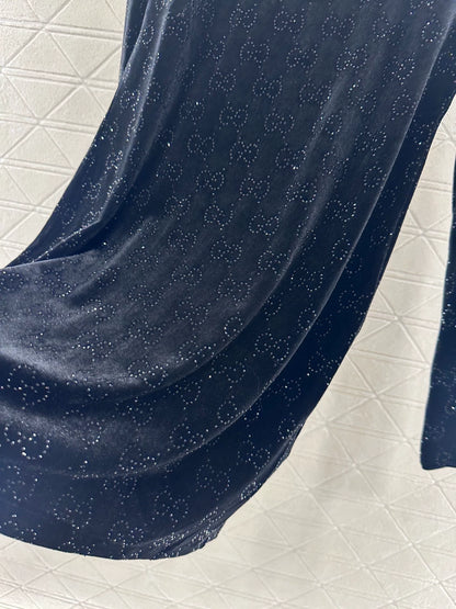 Velvet rhinestone dress