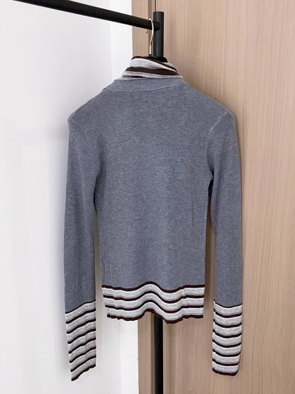 High neck long sleeved shirt