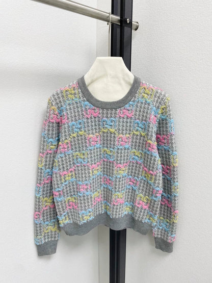 25fw Colorful logo knitted sweater
