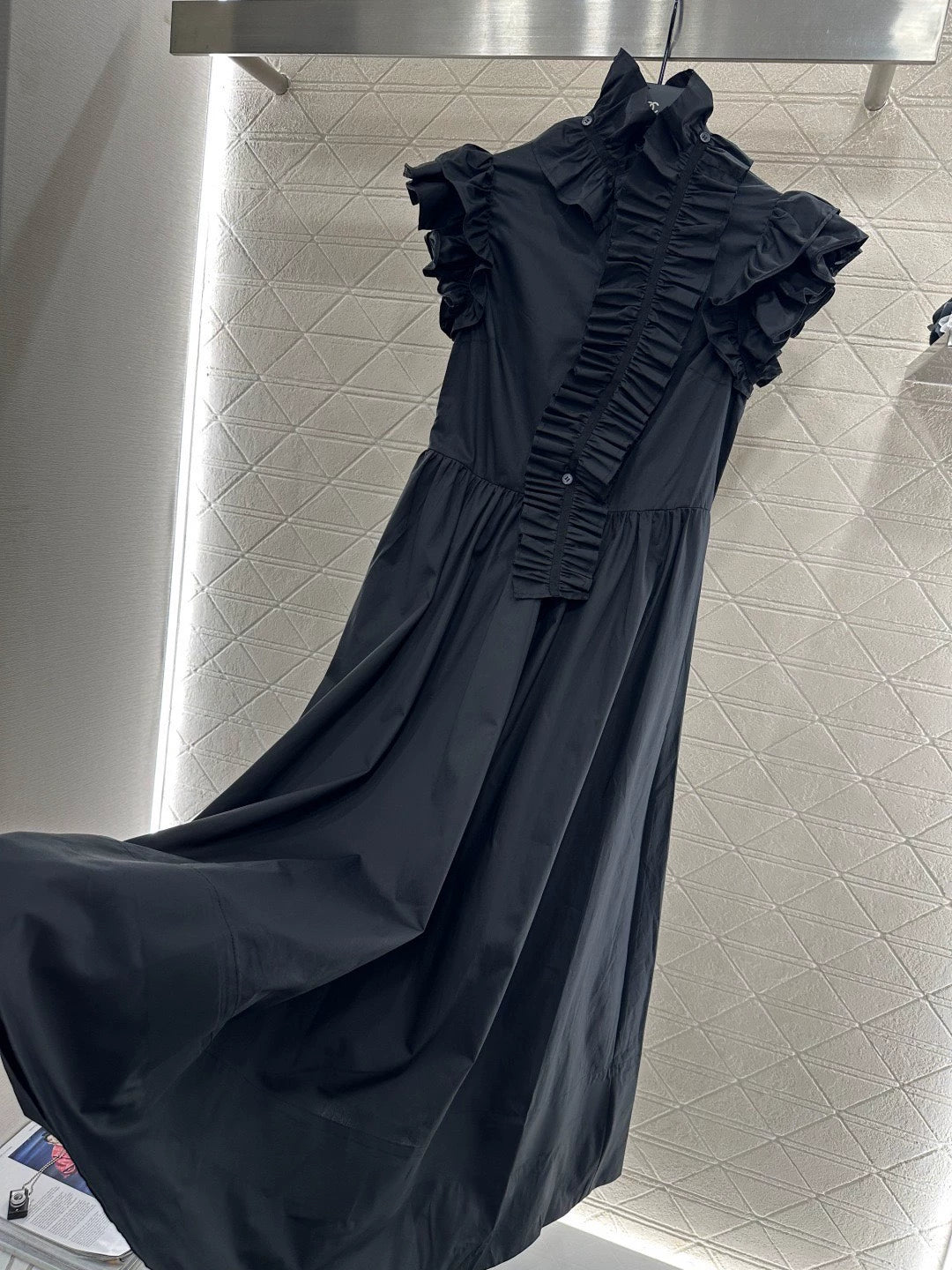 25fw Detachable pleated lace dress