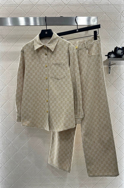 25fw Jacquard denim suit