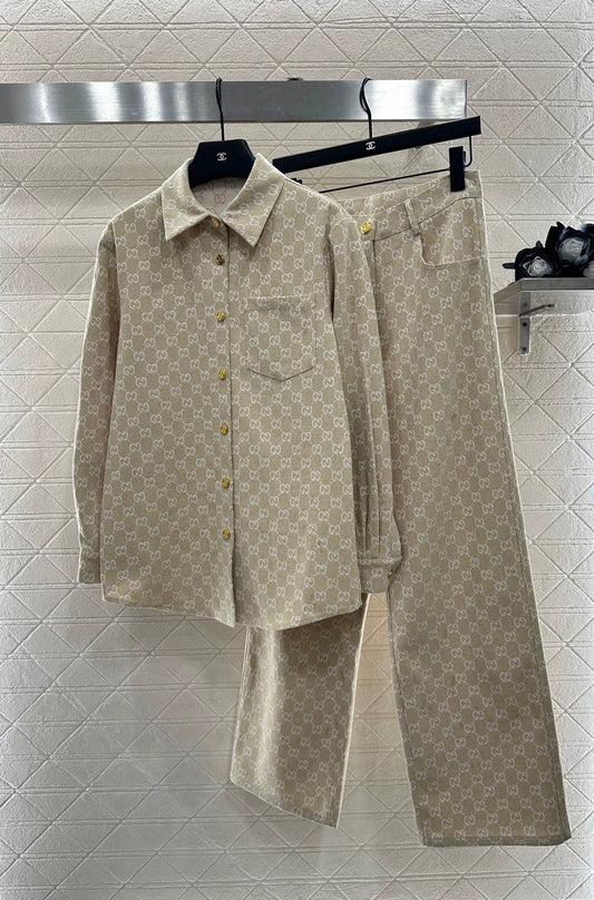 25fw Jacquard denim suit