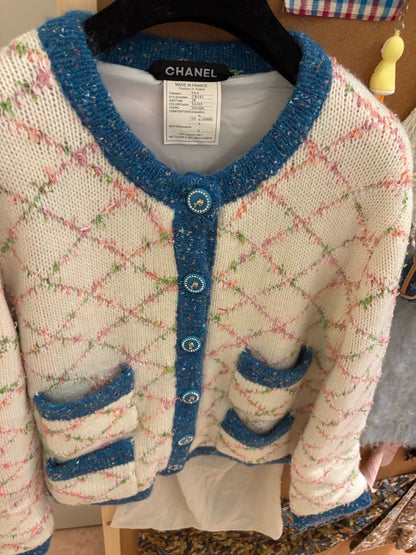 25fw Xiaoxiangfeng pink knitted cardigan（Medieval Series）