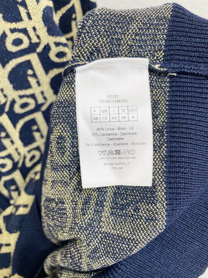 25fw Full printed logo knitted cardigan