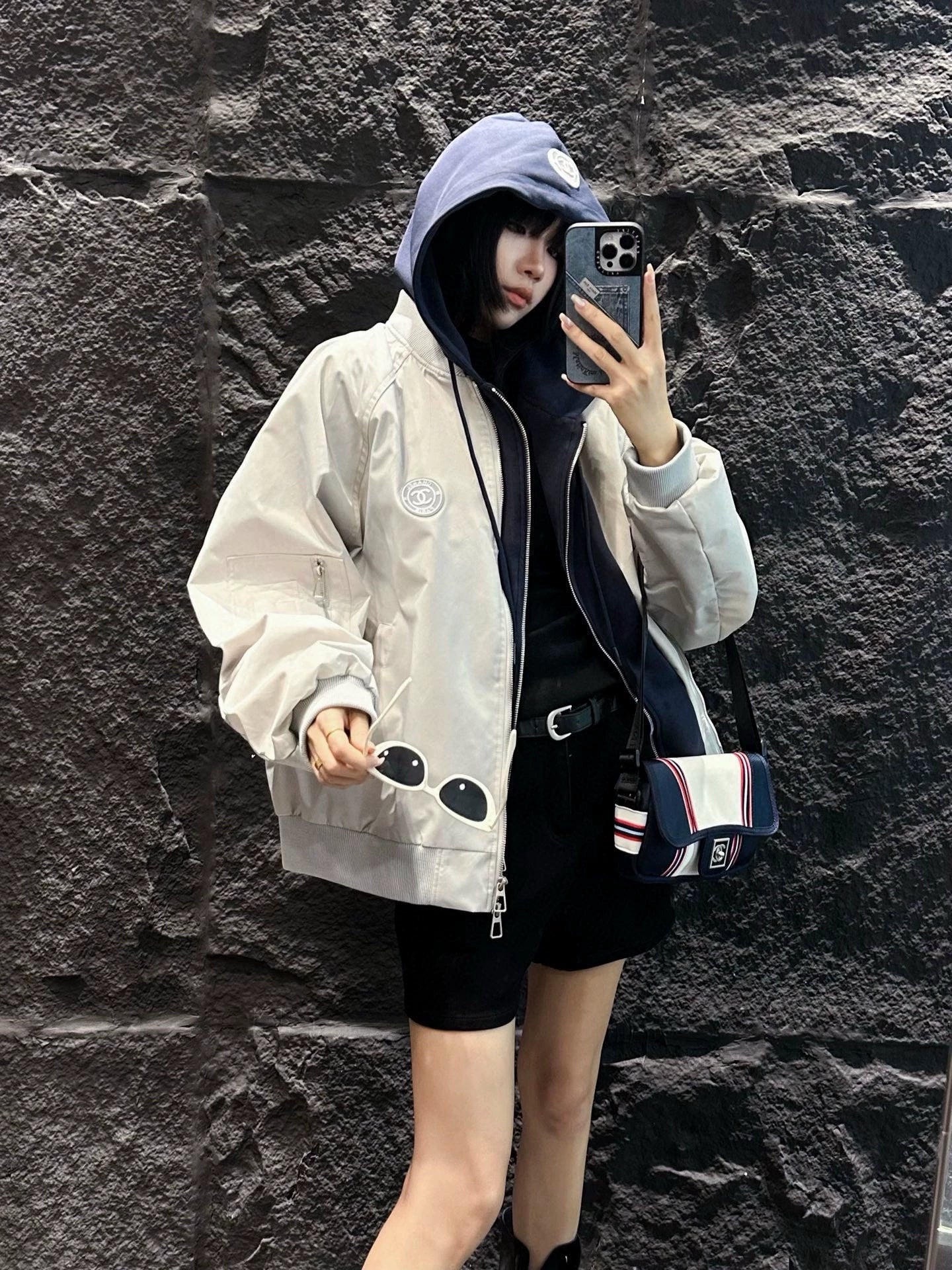 Fake two-piece spliced baseball jersey