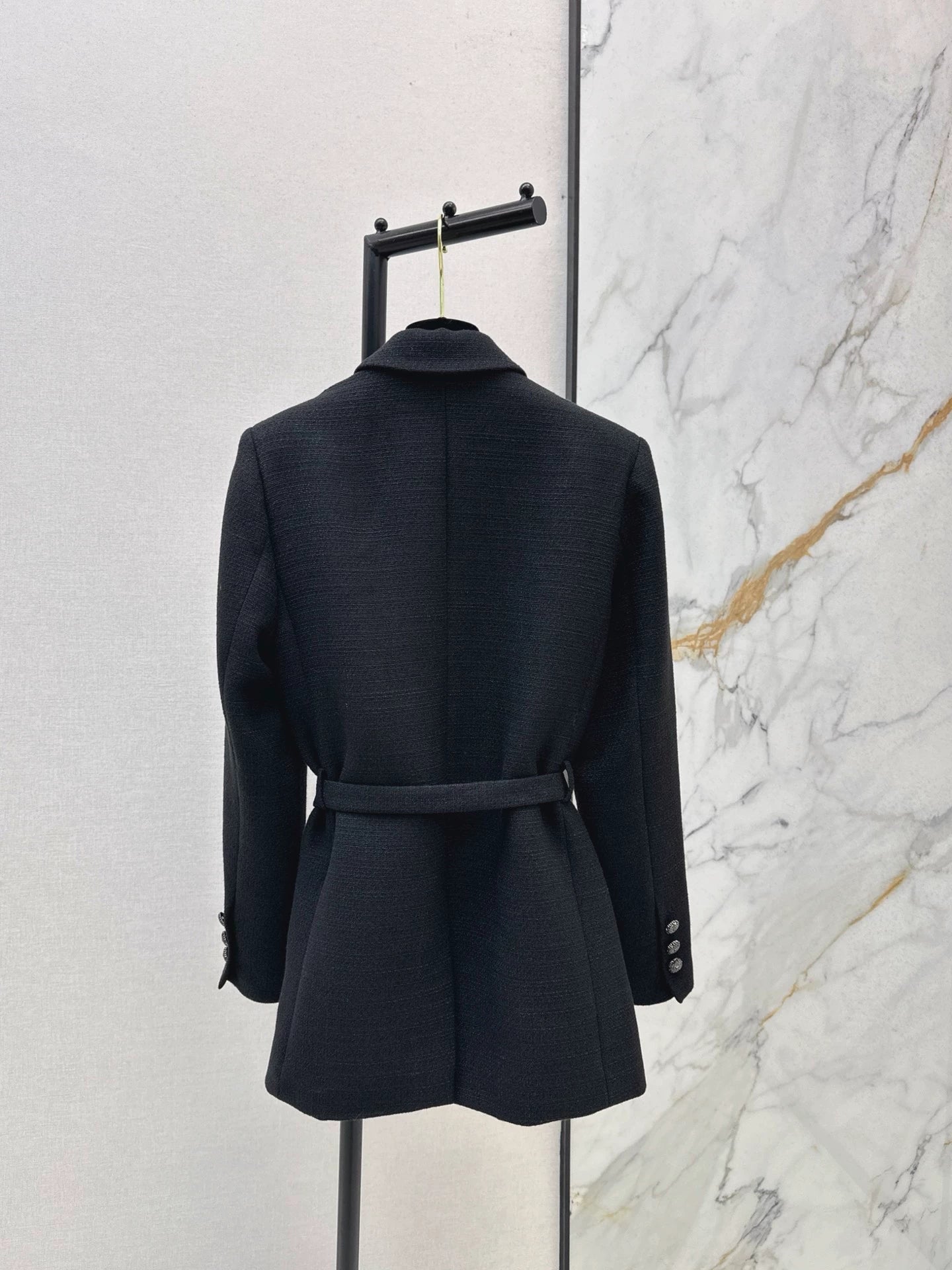 Woven woolen woolen woolen coat