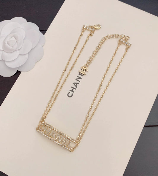 Full Diamond Letter Necklace