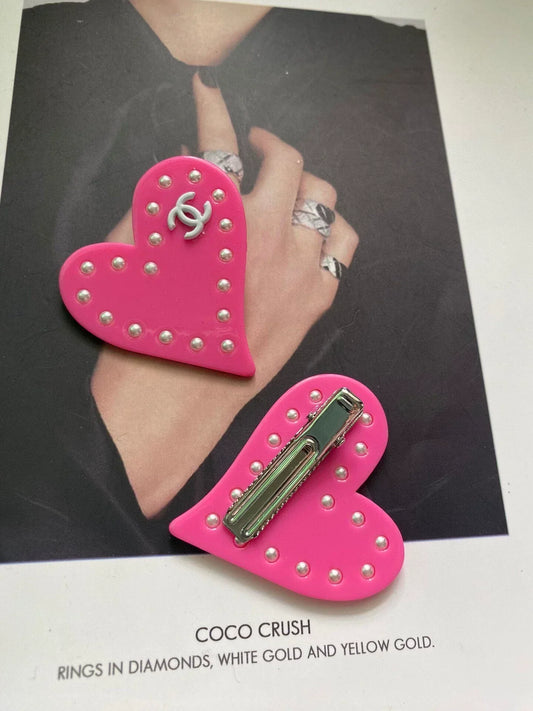 25 Retro Love Pink Hairpin