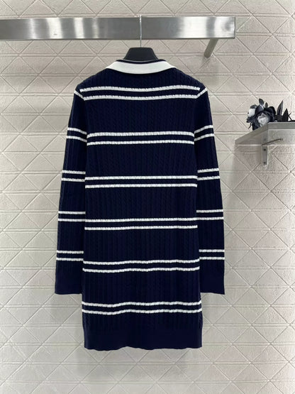 25fw Striped Knitted Dress