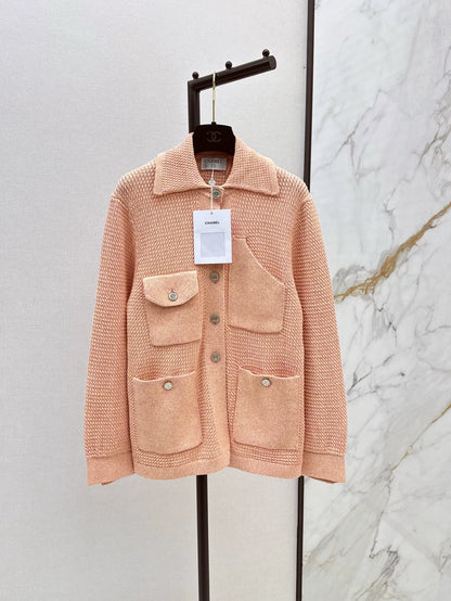 25fw Collar jacket knitted jacket