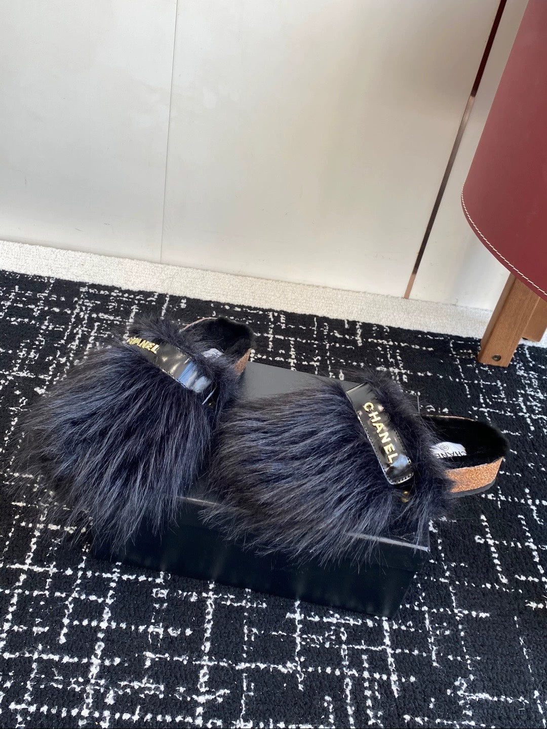 25fw Four Seasons Double C Hairy Slippers