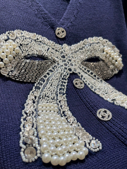 25fw Bow tie stand up collar sweater（Medieval Series）