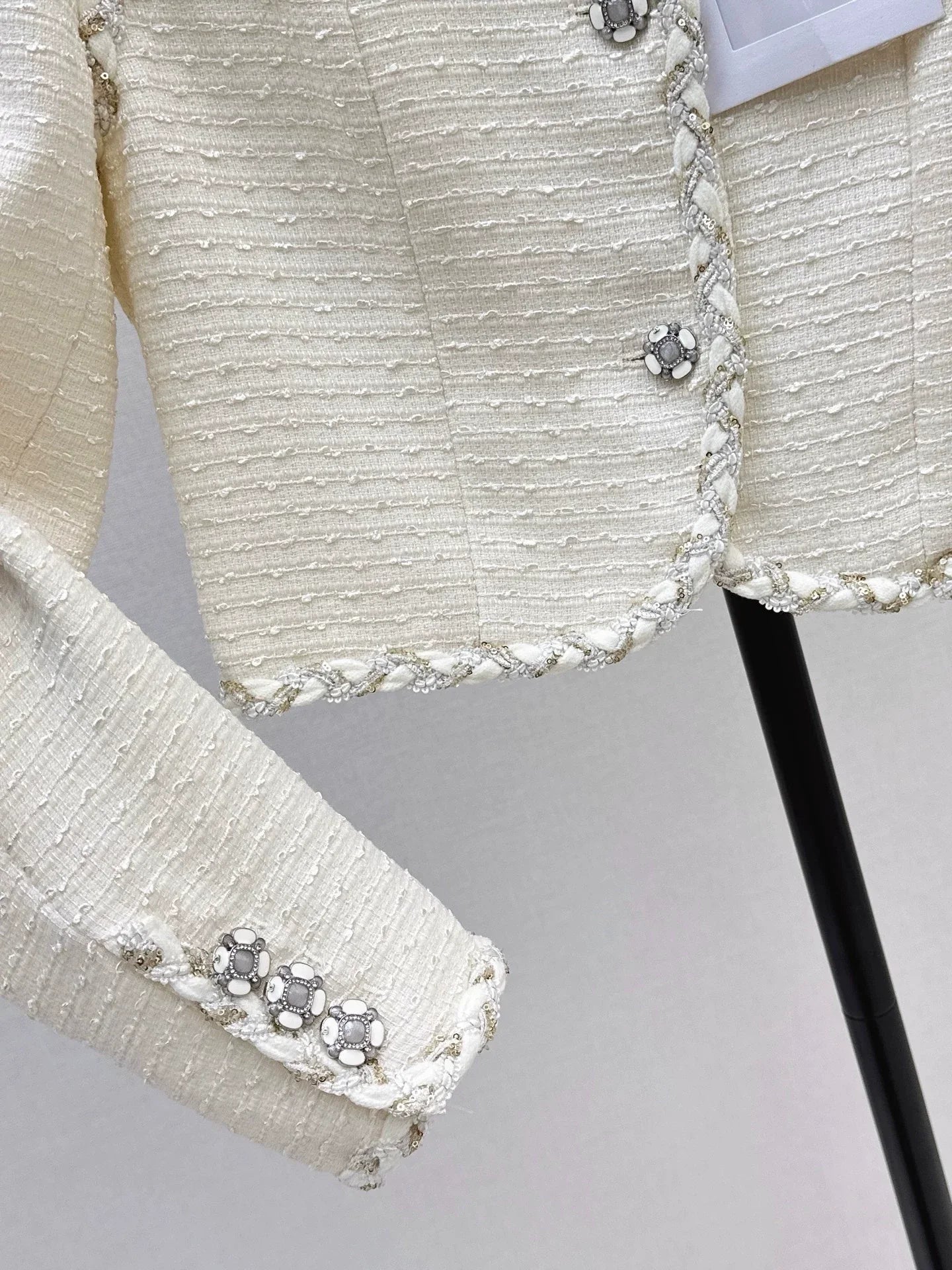 25fw Braided trim short coat