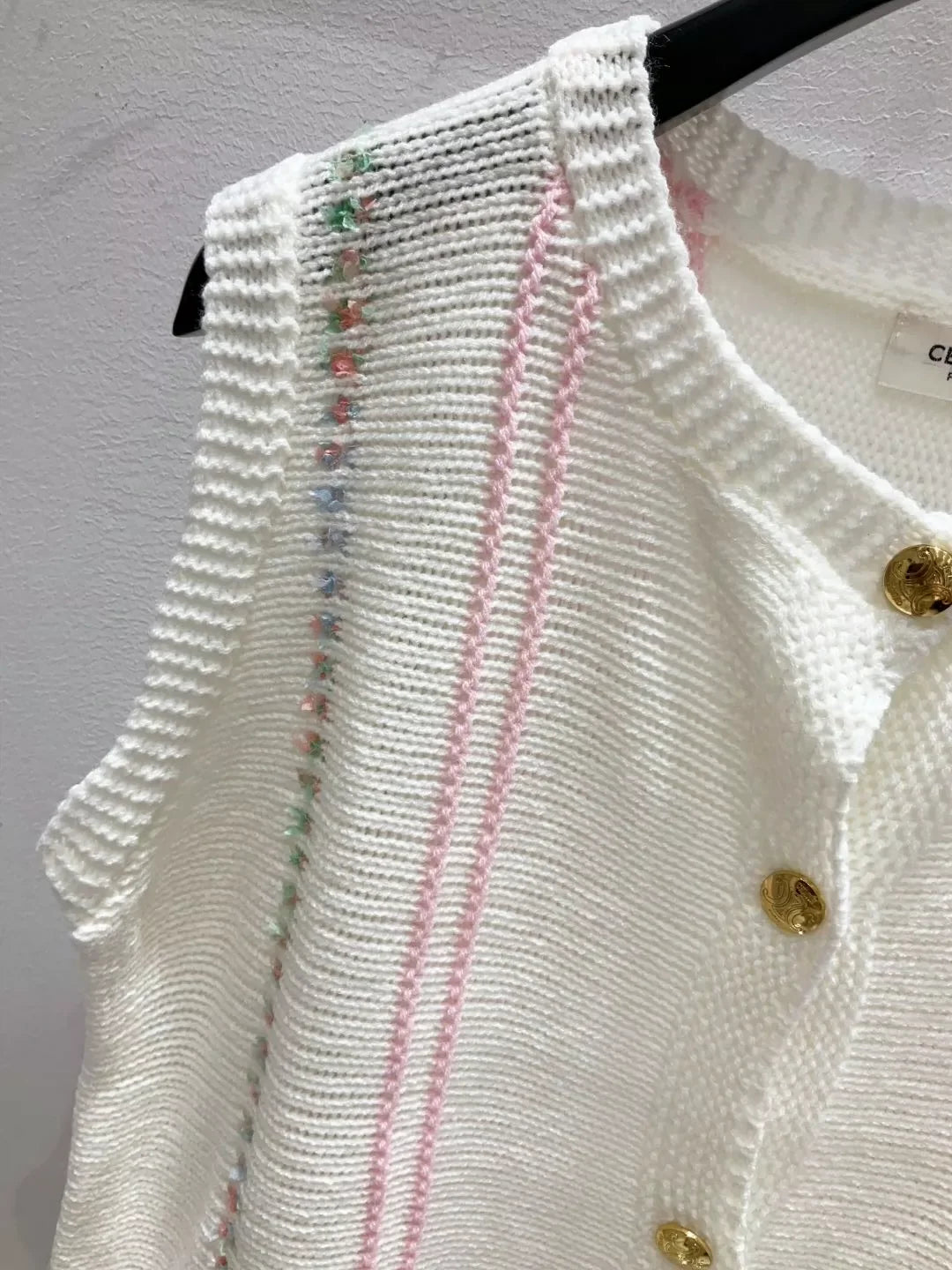 25fw Rainbow Knitted Tank Top