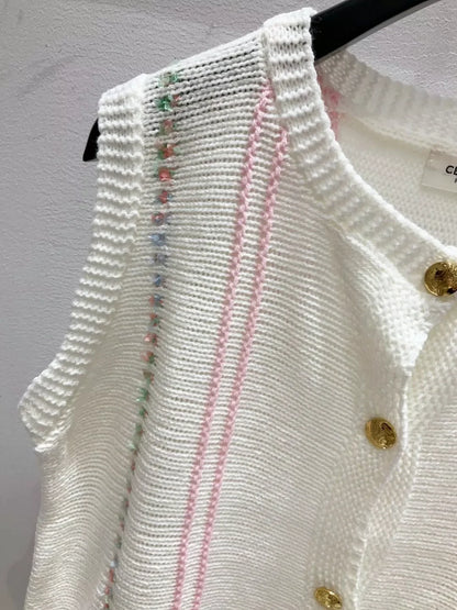 25fw Rainbow Knitted Tank Top