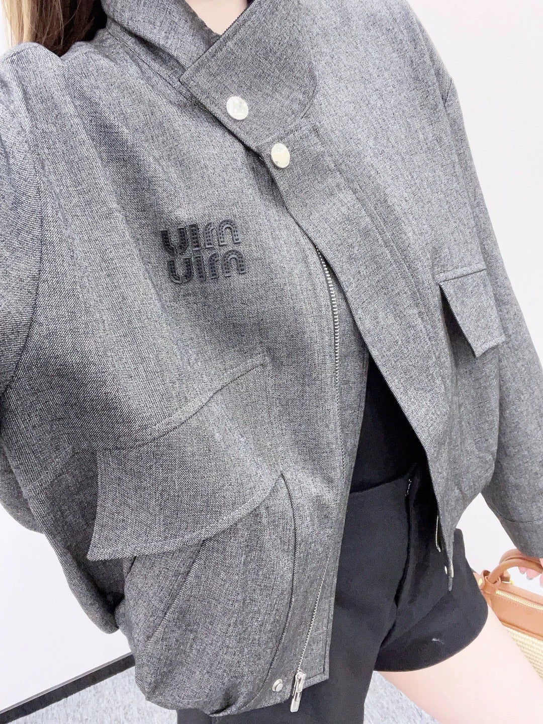 Structured Stand Collar Jacket