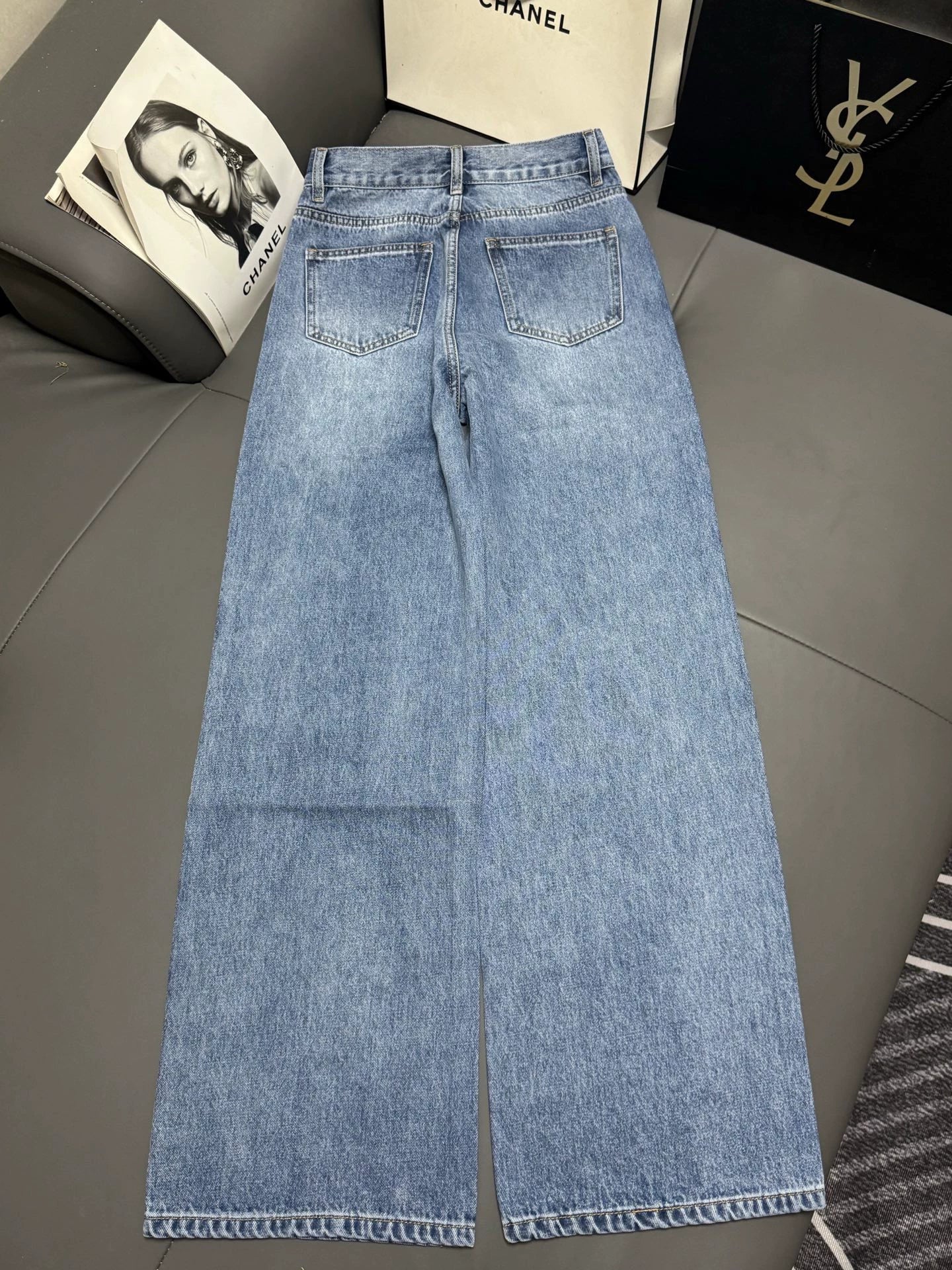 25fw Hot stamping straight leg jeans