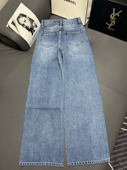 25fw Hot stamping straight leg jeans