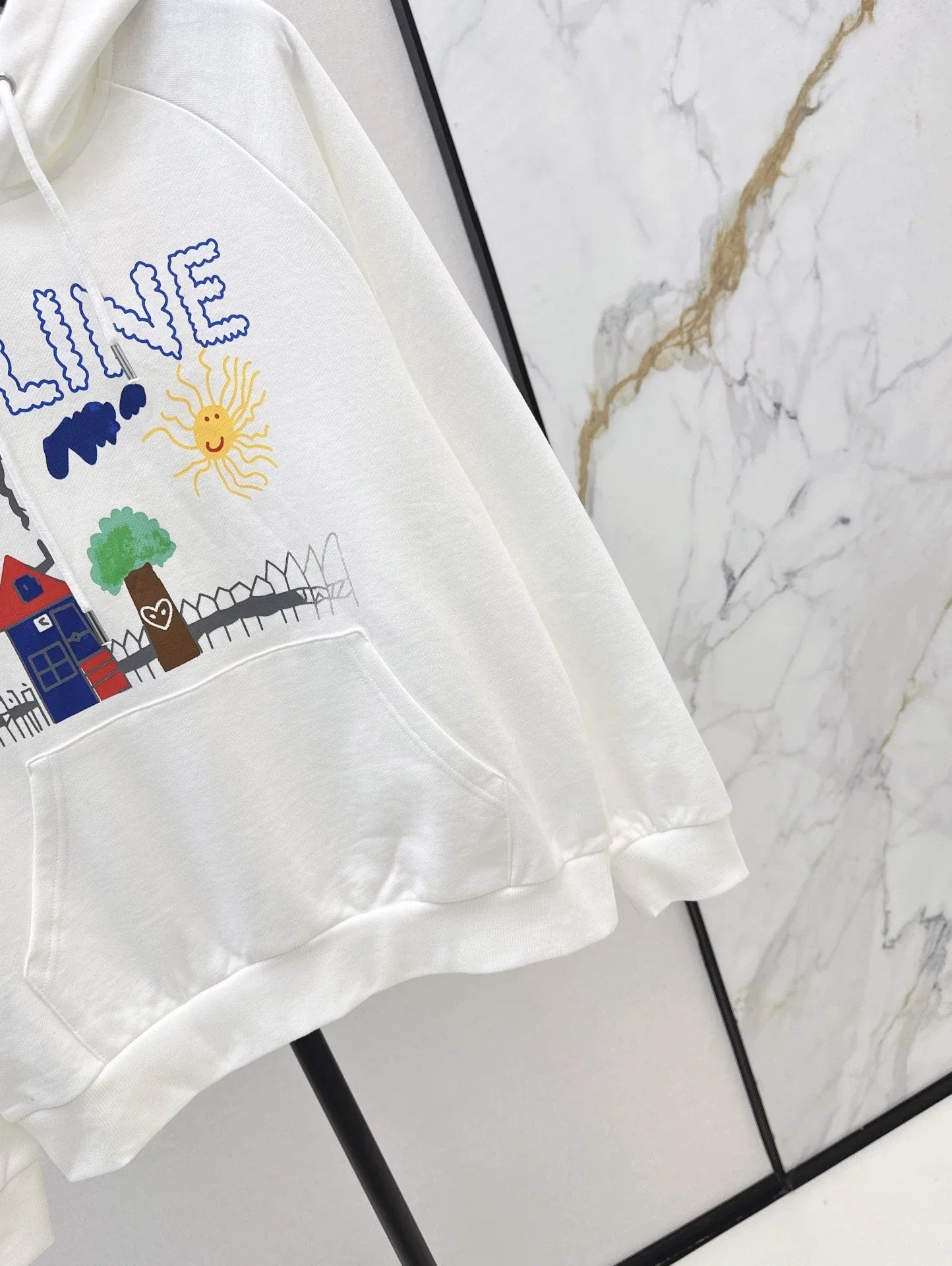 25fw Graffiti hooded sweatshirt