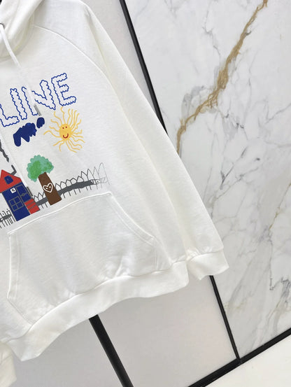 25fw Graffiti hooded sweatshirt