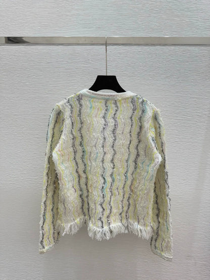 25fw Knitted cardigan with patterns