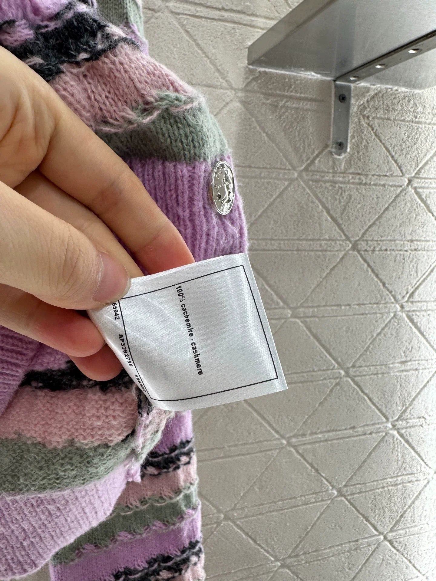 25fw Striped knitted cardigan