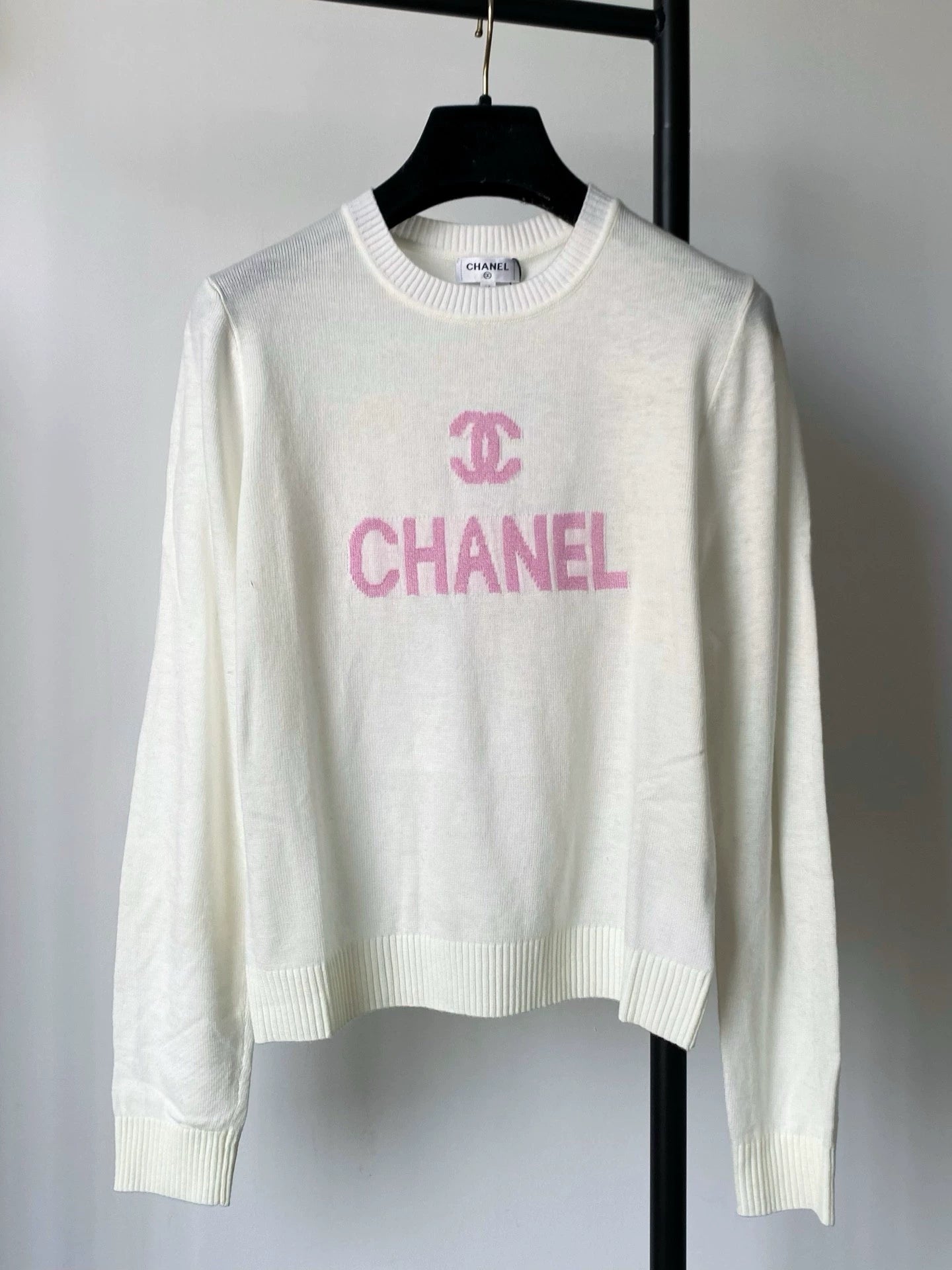 25fw Letter round neck sweater