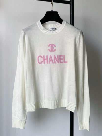 25fw Letter round neck sweater
