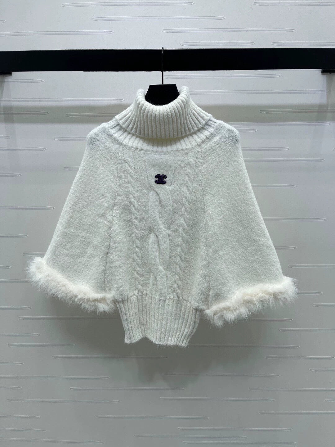 White high necked sweater