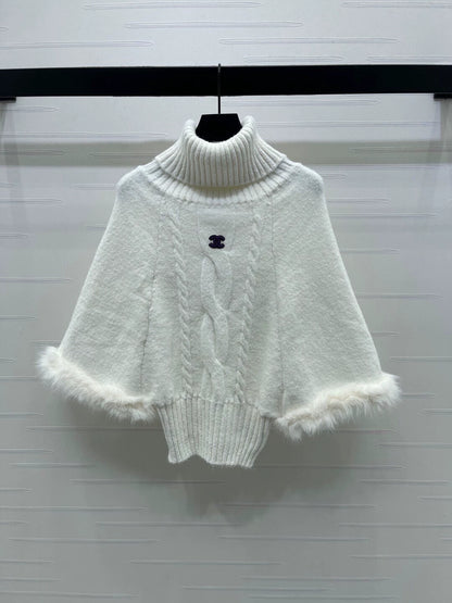 White high necked sweater