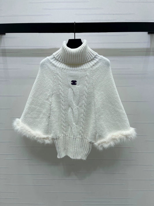 White high necked sweater