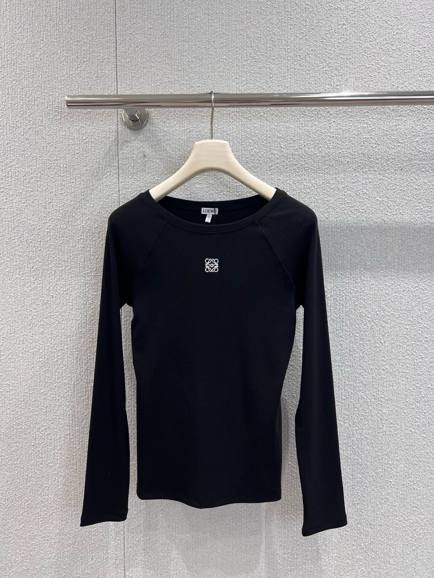 25Fw micro embroidered long sleeved base T-shirt