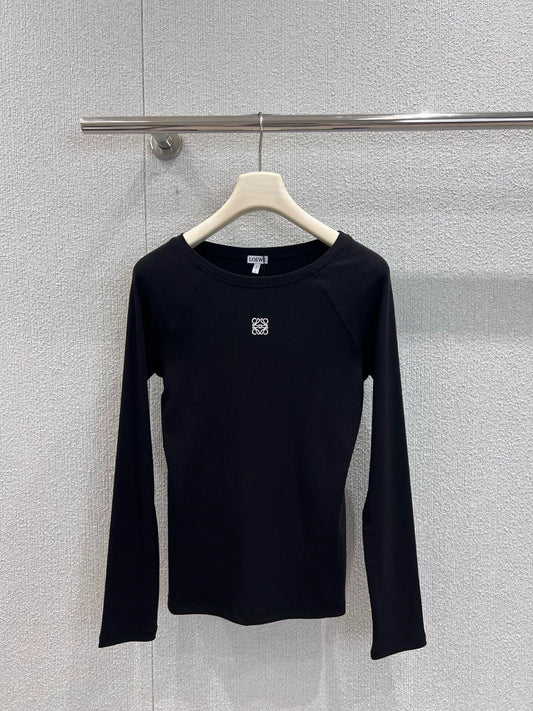 25Fw micro embroidered long sleeved base T-shirt
