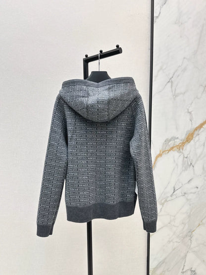 25fw Double-faced wool coat with monogram