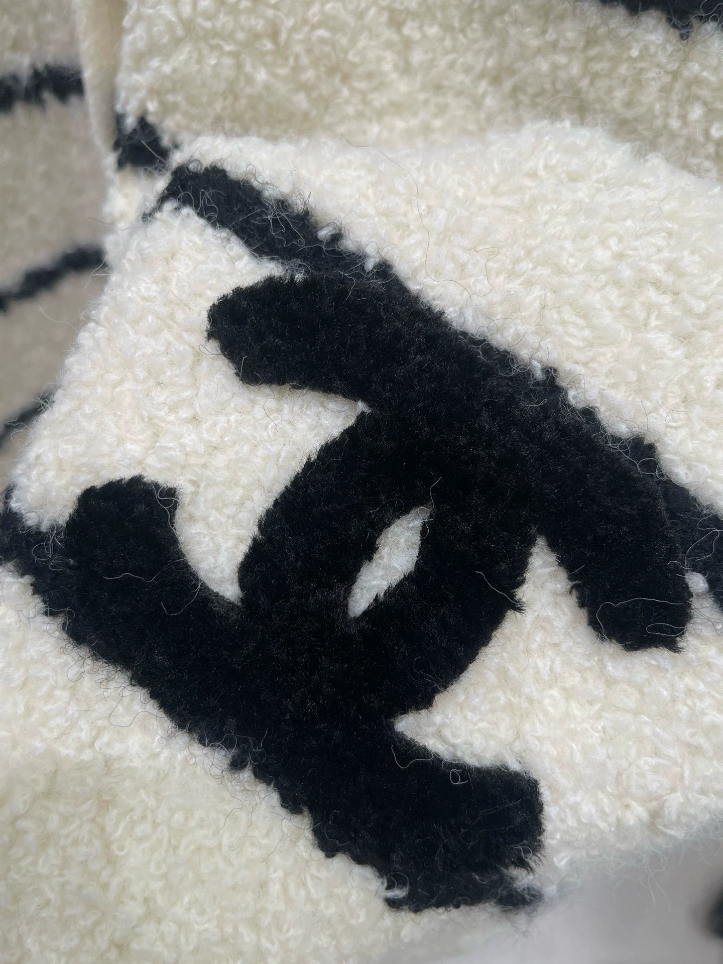 Lamb wool striped cardigan sweater