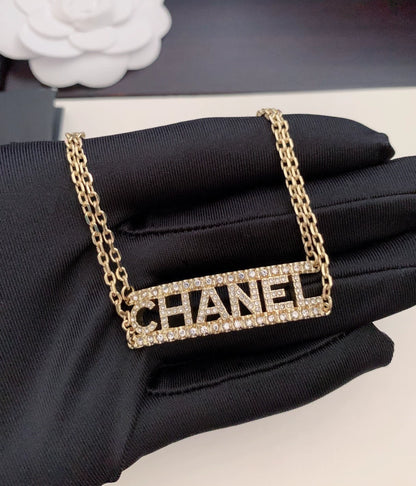 Full Diamond Letter Necklace