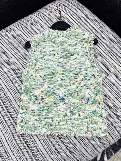 25fw Colorful knitted vest