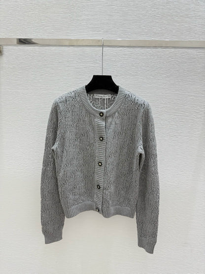 25fw Hollow knit cardigan