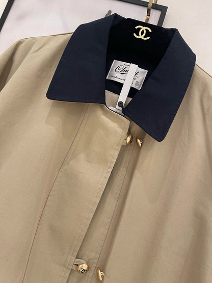Golden button windbreaker jacket