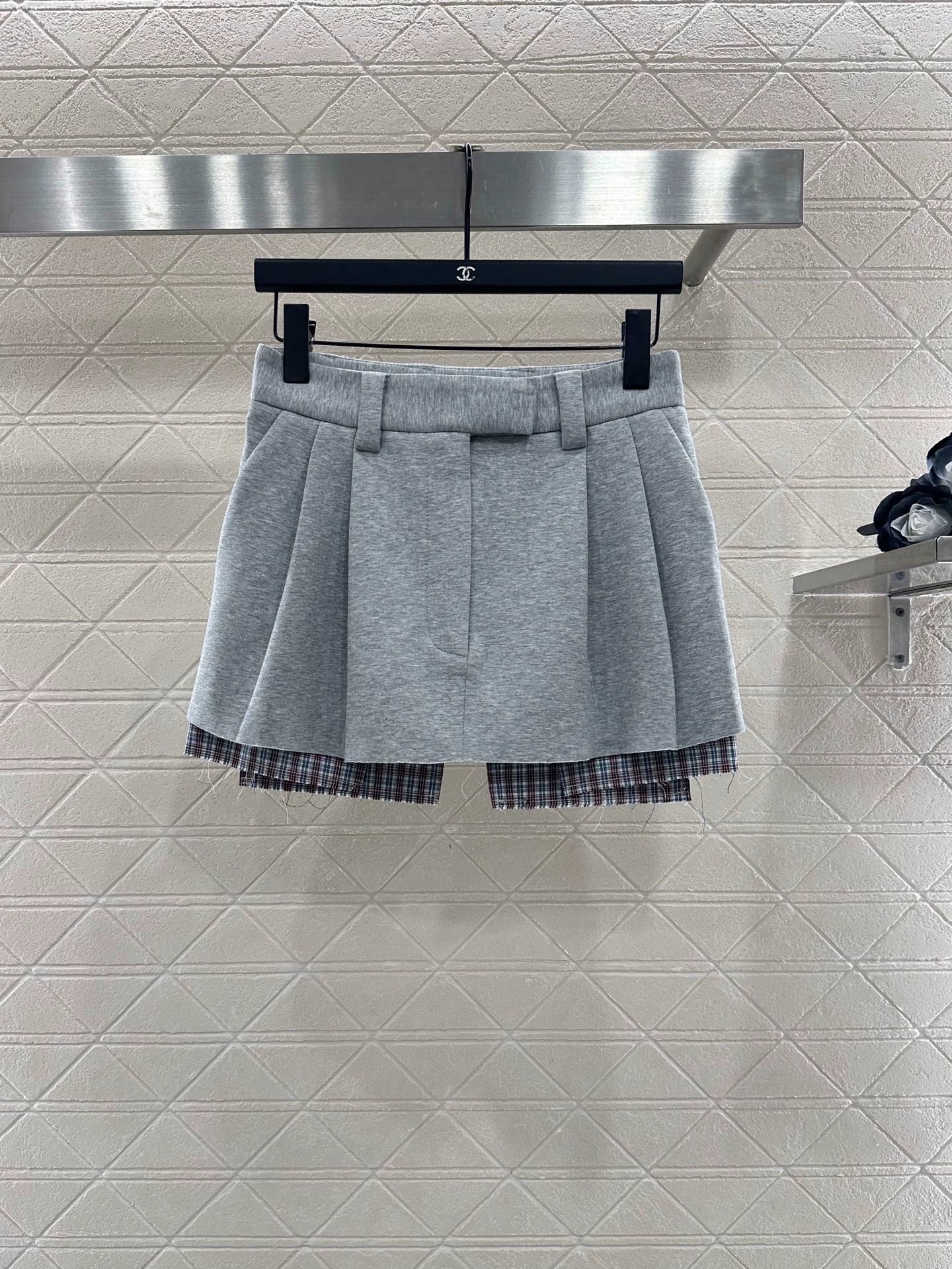 25fw Hooded jacket and short skirt set