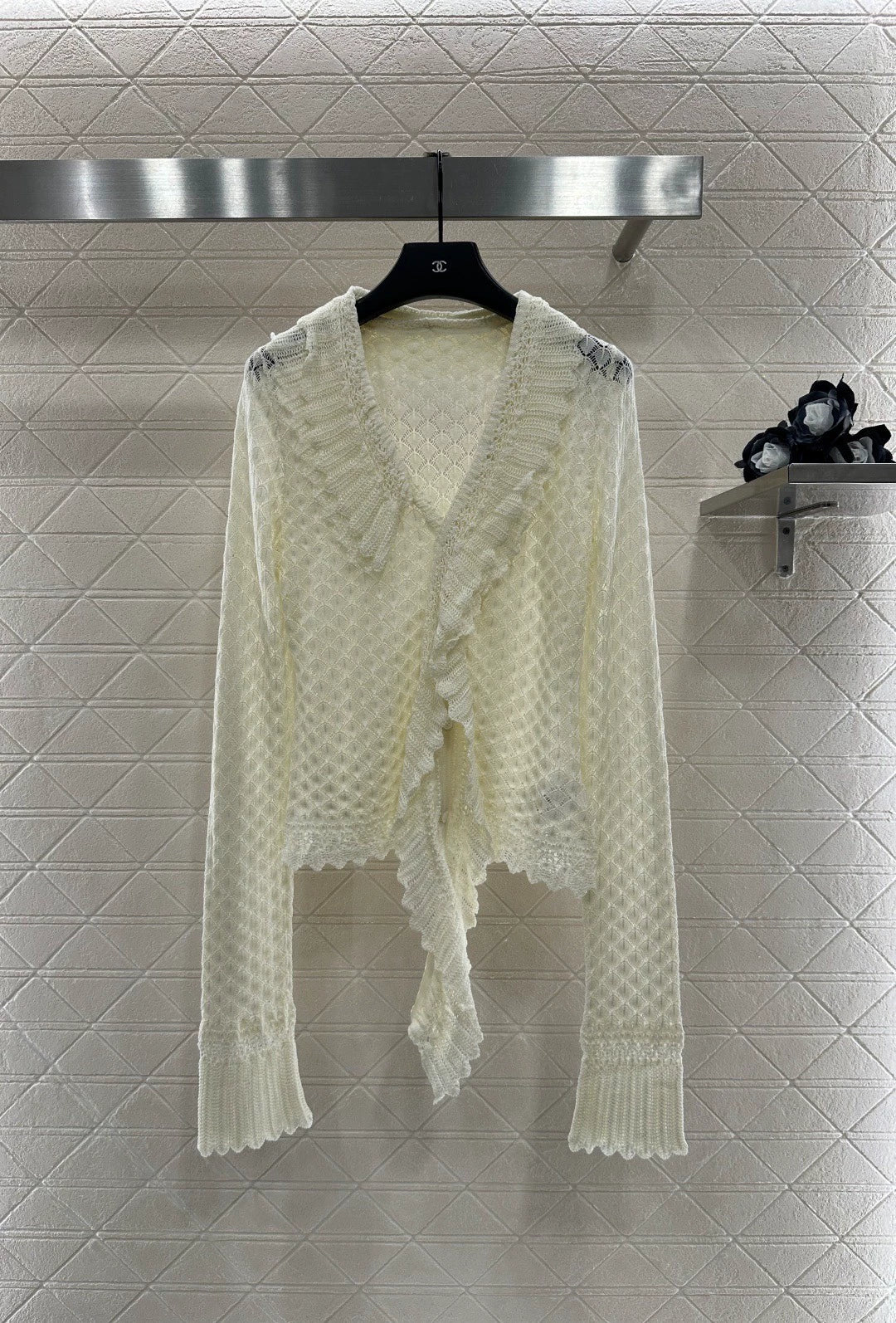 25fw Detachable lace knit top