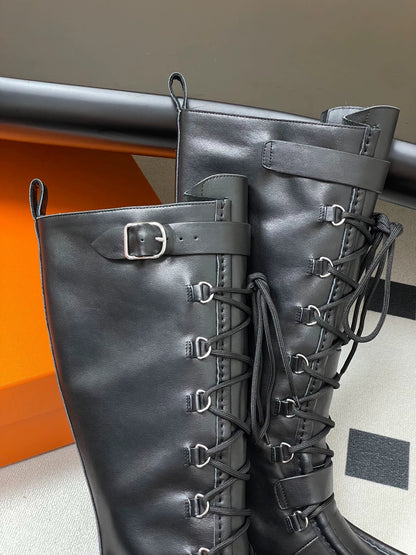 25Fw thick soled straight boots