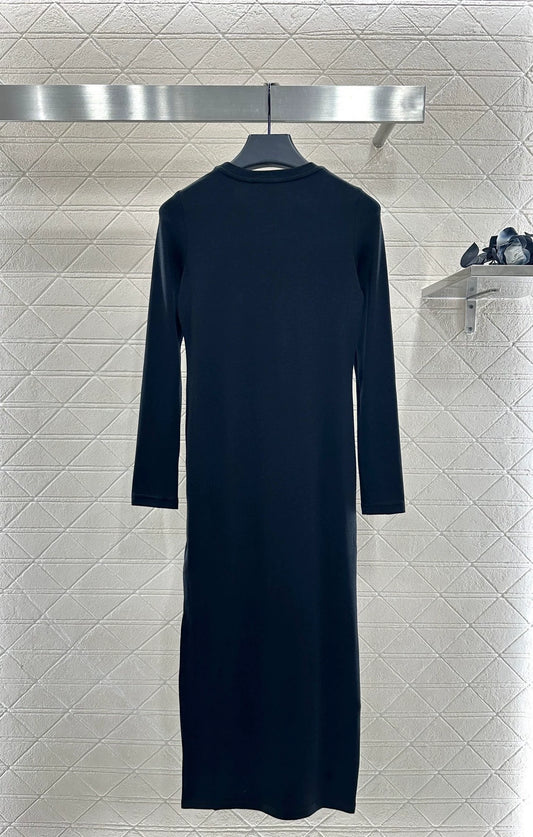 25fw Tailored logo base dress