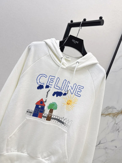 25fw Graffiti hooded sweatshirt
