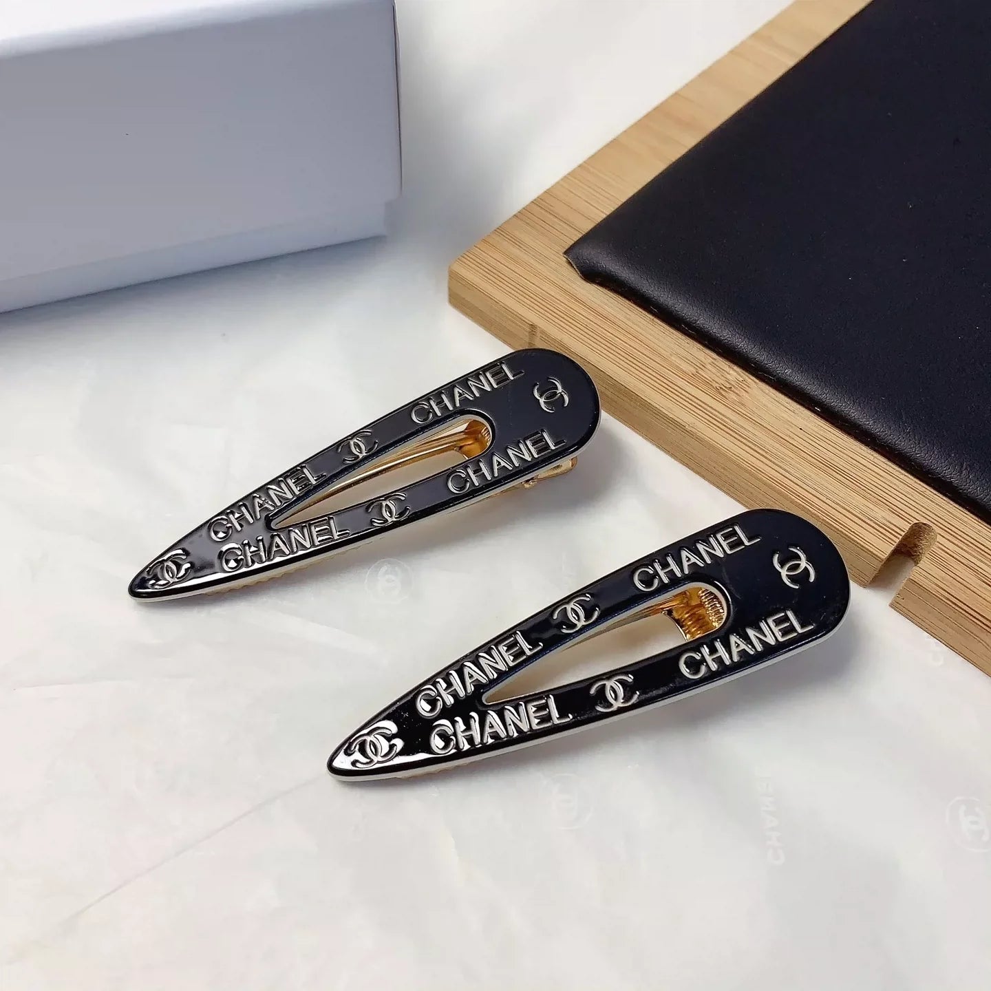 Acrylic logo hair clip