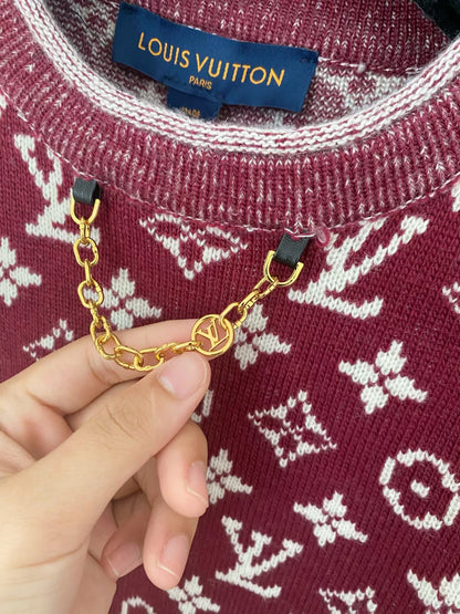 25fw Old flower chain sweater