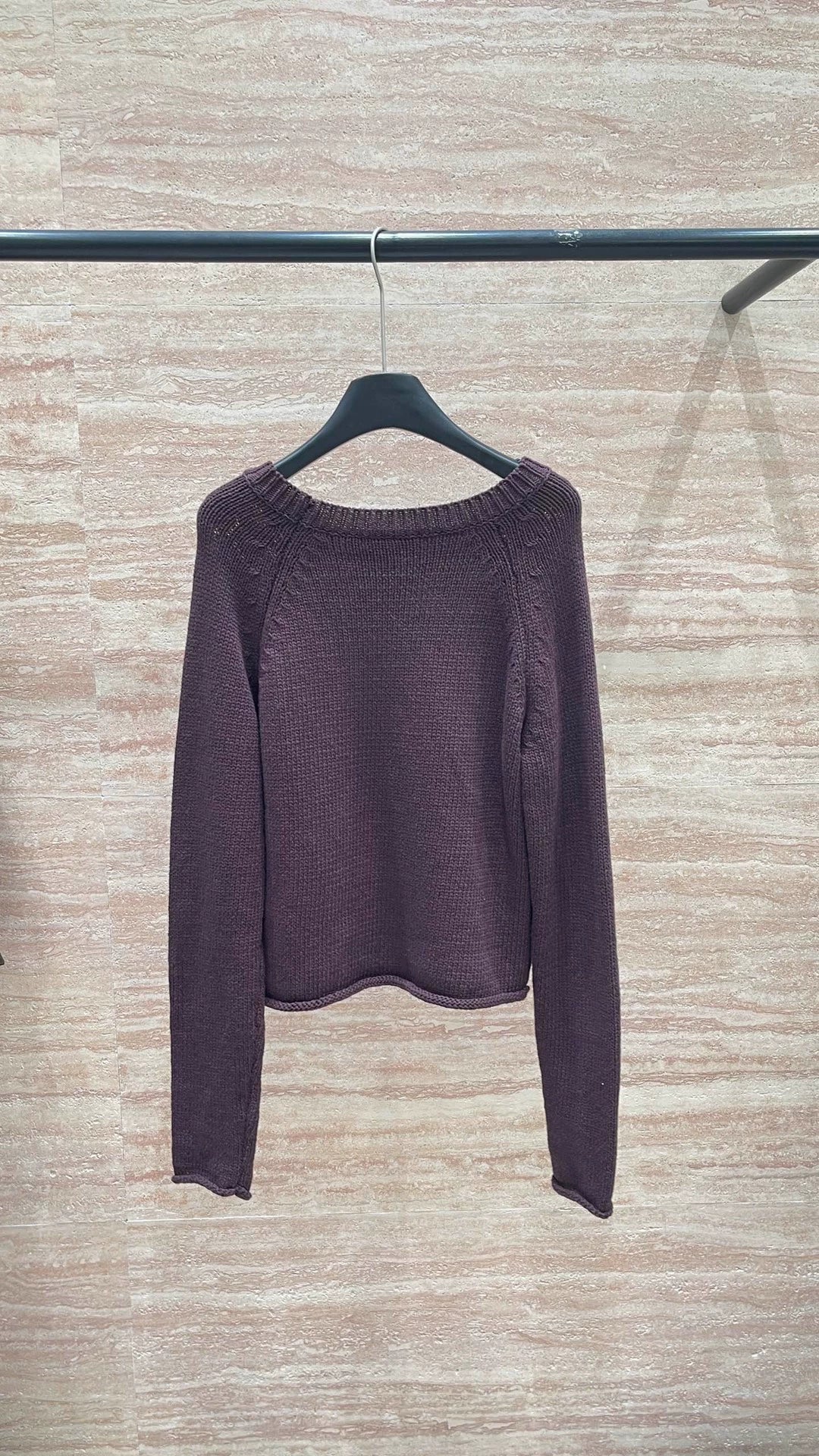 25fw Embroidered coarse knitted sweater(vintage series)